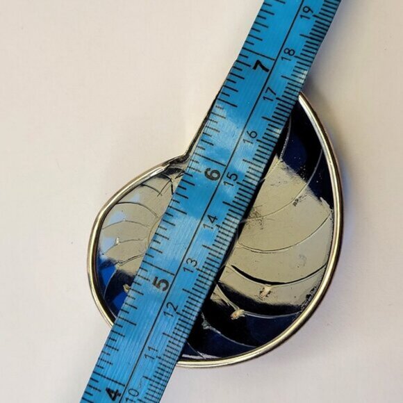 Nautilus Shell Pendant with 925 Sterling Silver Blue Shell Pendant - Picture 11 of 16